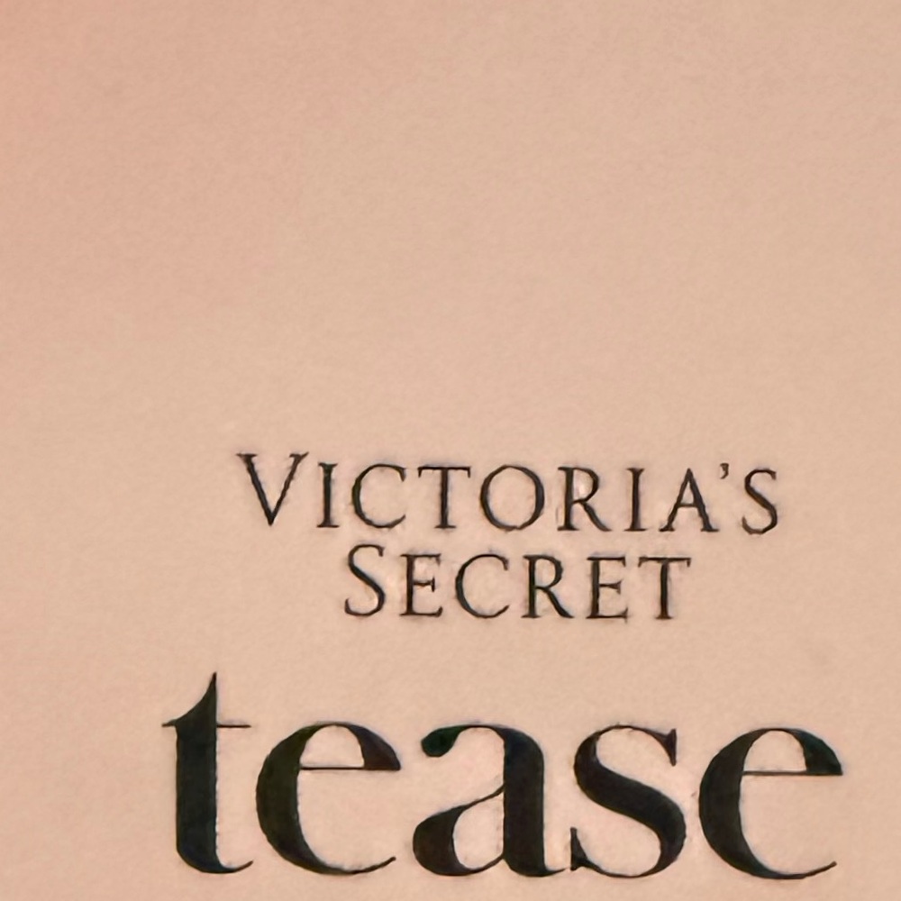 Victoria's Secret Tease Bottle Label in Blush Pink and Black